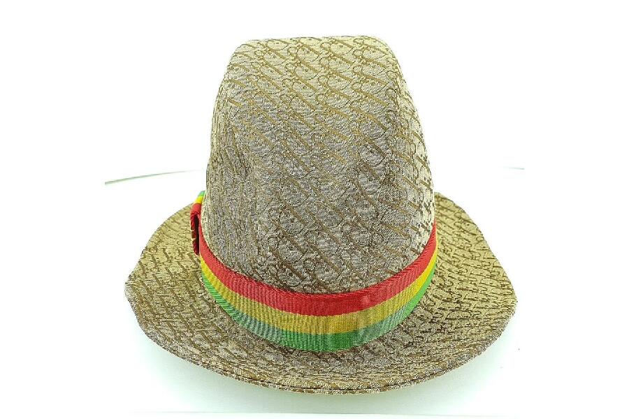 クリスチャンディオール 帽子 バケットハット ラスタカラー キャンバス