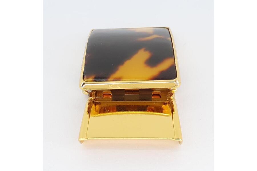 本鼈甲 ベルトバックル 総重量約35.51g（金具部分の重さ含む）W約