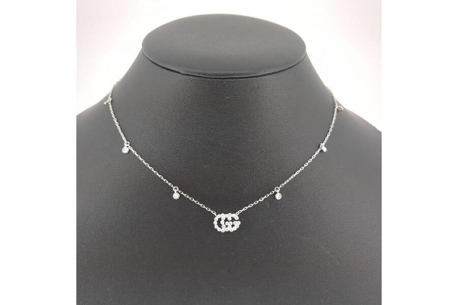 新品仕上げ済み】グッチ ネックレス ダイヤモンド インターロッキング