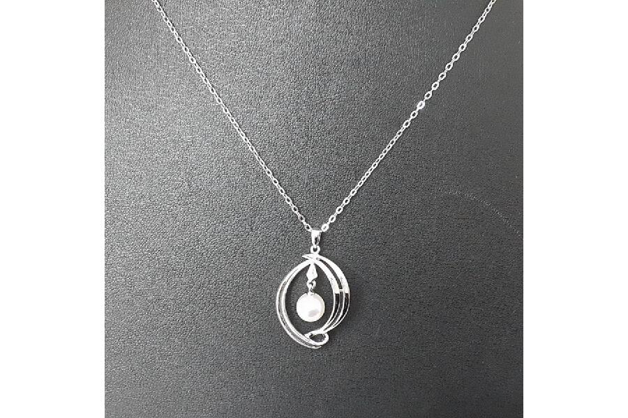 ミキモト シルバー925 パール ネックレス MIKIMOTO SV925 3.5g 真珠