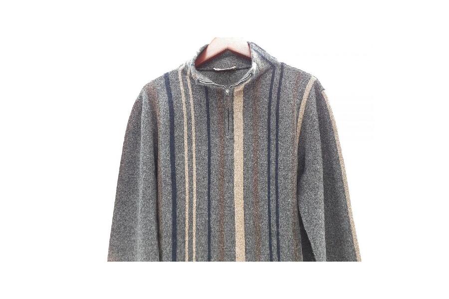 エルメス ハーフジップ カシミア100％ 長袖ニット メンズ サイズXL 