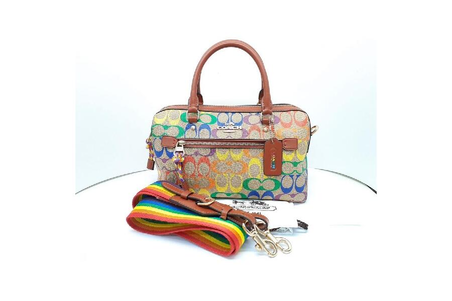 COACHバッグ 4396 レインボー ハンドバッグ 2WAY ショルダーバッグ  