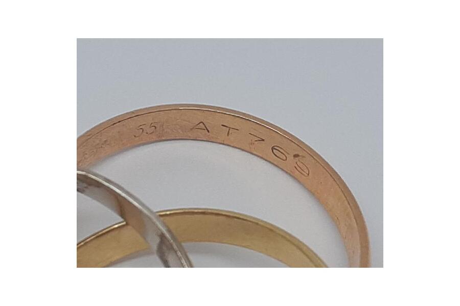 カルティエ トリニティ リング Cartier K18 4.78g 9号 幅2.5mm