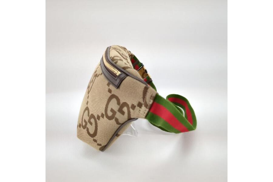 未使用同等】GUCCI グッチ ベルトバッグ ジャンボGG キャンバス 未使用同等】GUCCI グッチ ベルトバッグ ジャンボGG キャンバス