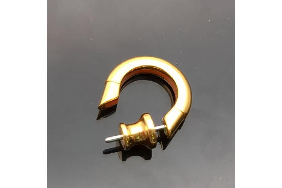 HERMES サボピアス 片耳用 HERMESサボピアス：片耳で彩るゴールド×オレンジの魅力 #入荷