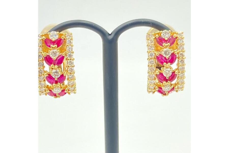 K18 ルビー／ダイヤモンド　ピアス 煌めく魅惑のK18ルビーダイヤピアス｜2026年01月17日｜静岡県の