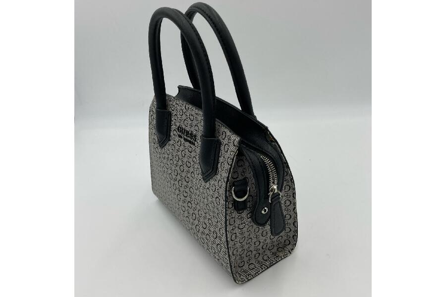 GUESS ゲス 2Wayショルダーバッグ モノグラム柄 キャンバス ブラック 