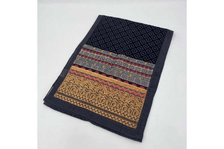 ETRO エトロ ストール ショール ブラックxマルチカラーが 入荷しま
