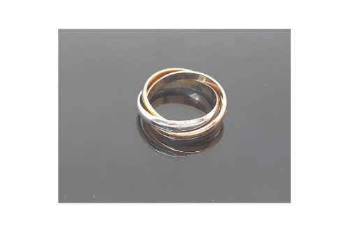 カルティエ トリニティ リング Cartier K18 4.78g 9号 幅2.5mm 箱付 