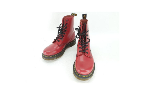 英国製 Dr Martens ドクターマーチン ENGLAND 8ホール RED ドクターマーチン 8ホールブーツ 1460 レザー レディース レッド UK4