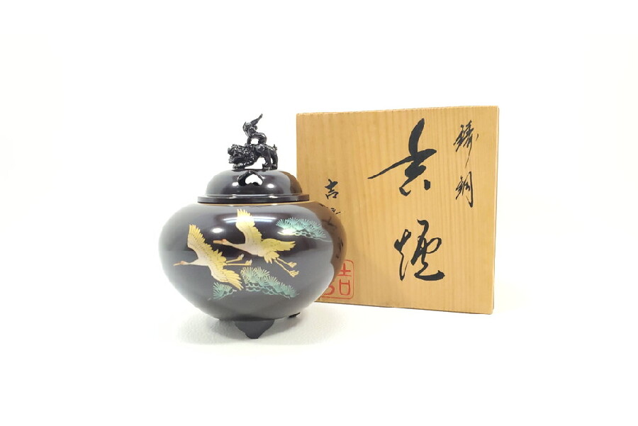 香炉 吉秀作 高岡銅器 銅製 うすめ