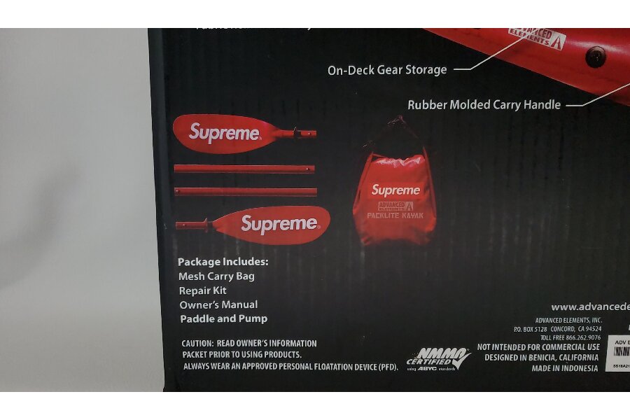 シュプリーム×アドバンスドエレメンツ パックライトカヤック AE3021