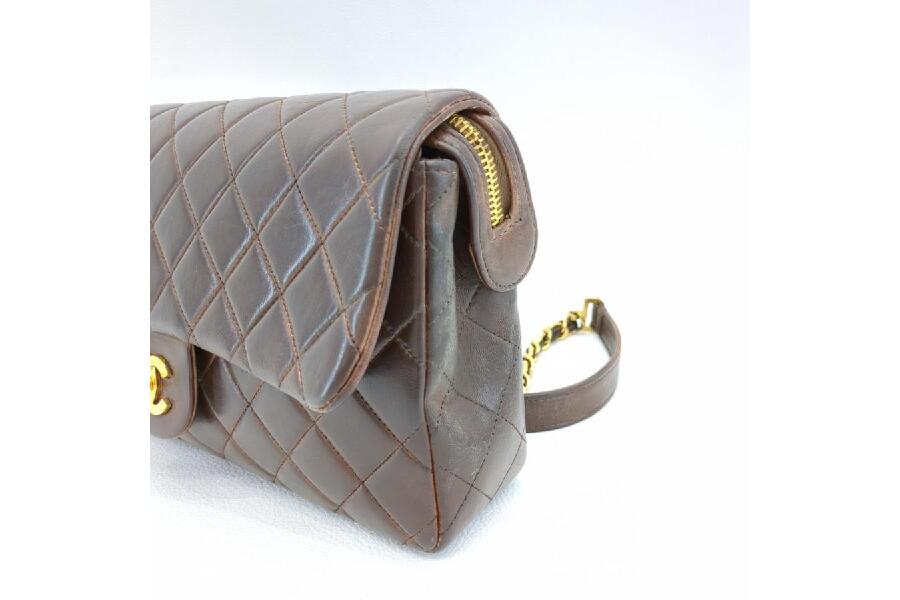 人気です シャネル リュック マトラッセ ラムスキン ブラウン チェーン