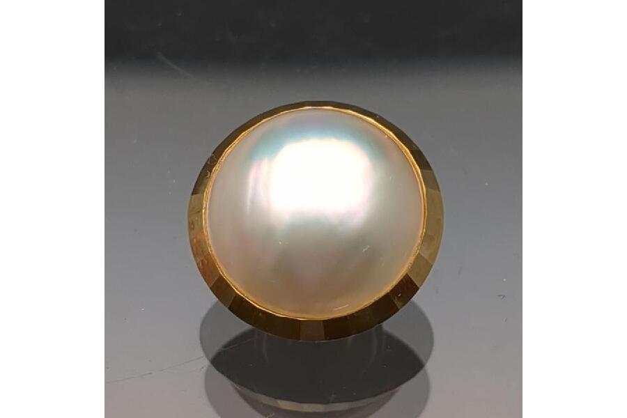 マベパールイヤリング K18 6.6g 14.5mm 18金 真珠 Pearl 中古