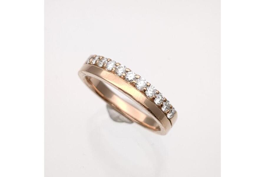 リング 11号 K18 4.0g ダイヤモンド 0.35ct パヴェ 指輪 18金 ゴールド 