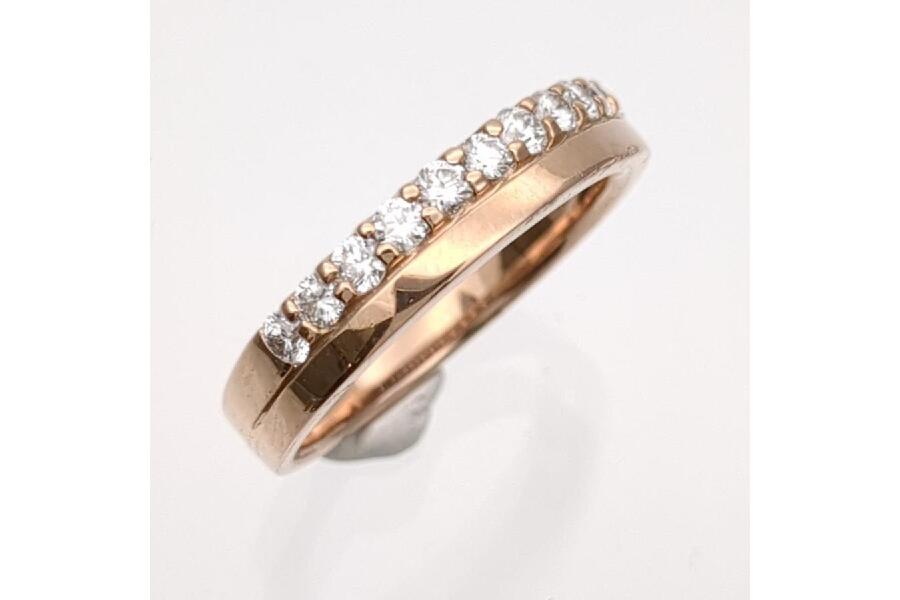 リング 11号 K18 4.0g ダイヤモンド 0.35ct パヴェ 指輪 18金 ゴールド 