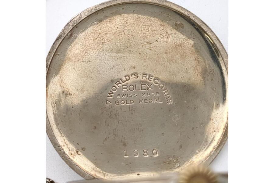 稼働確認済 ロレックス 懐中時計 プレシジョン 手巻き 謝恩記念刻印