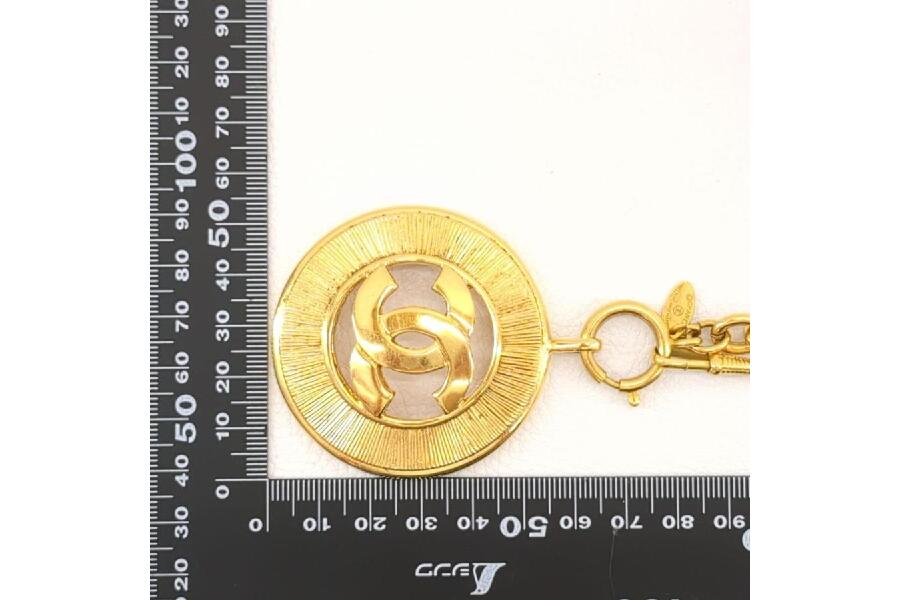 中古 シャネル ネックレス ココマーク ゴールド メッキ 80cm