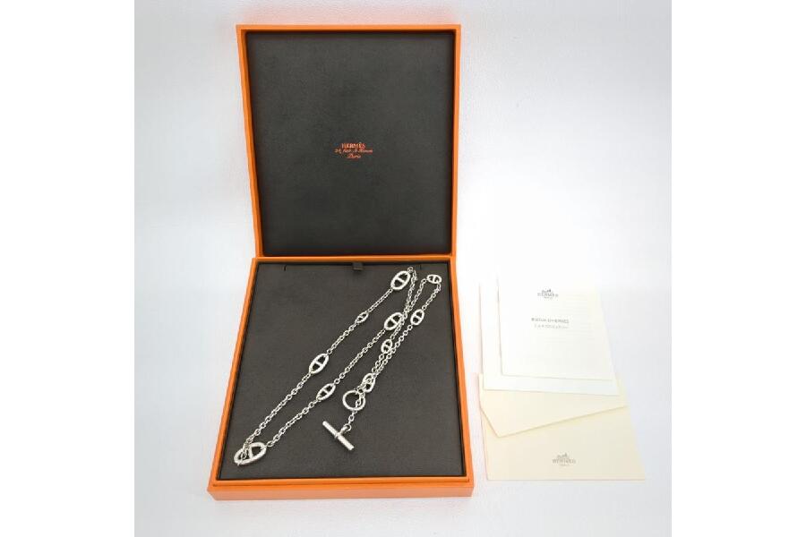 中古 エルメス シェーヌダンクル ファランドール ネックレス