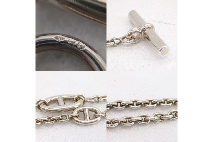 中古 エルメス シェーヌダンクル ファランドール ネックレス Ag925 71g