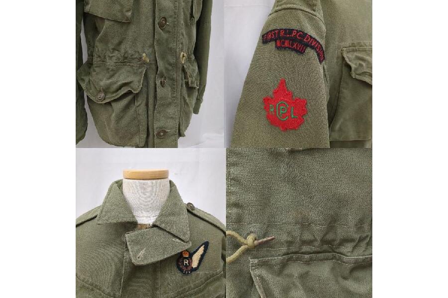 ラルフローレン コンバット ジャケット メンズ オリーブ M 古着