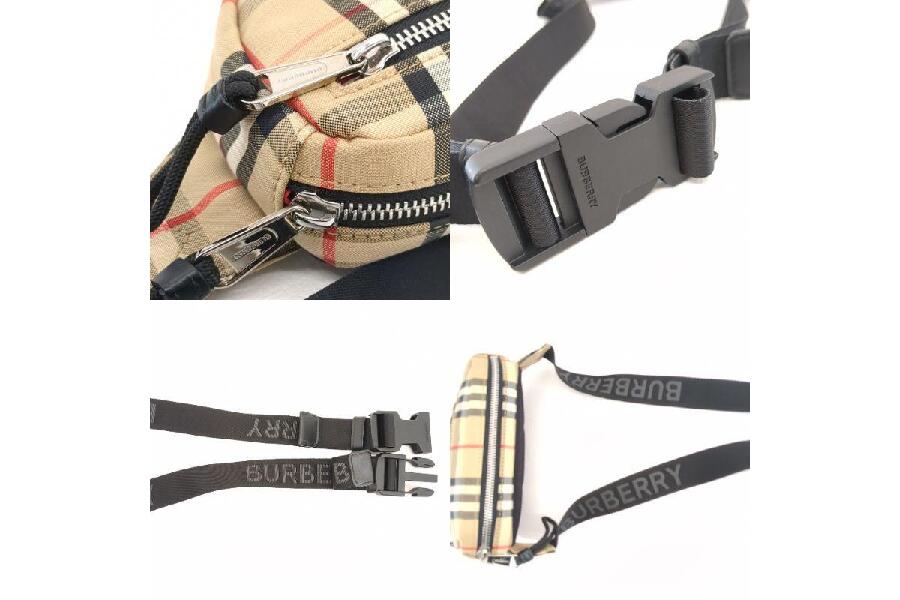 美品 バーバリー ボディバッグ ウェストバッグ ノバチェック
