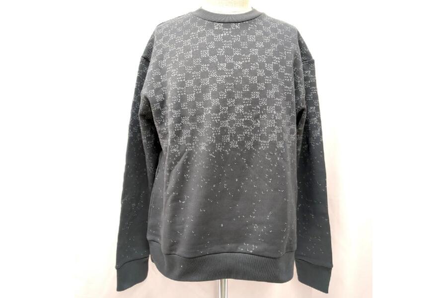 美品 ルイヴィトン メンズスウェット 2022AW ダミエ グレー サイズL