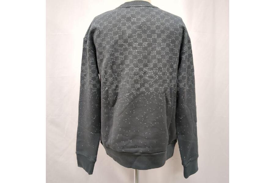 美品 ルイヴィトン メンズスウェット 2022AW ダミエ グレー サイズL