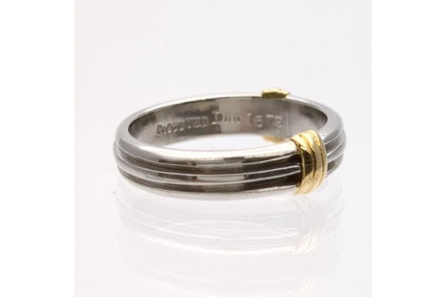 美品 Christian Dior ディオール PT900 K18リング 約5号 美品 Christian Dior ディオール PT900 K18リング 約5号|mercari