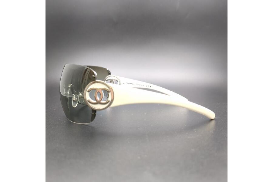 シャネル サングラス 4145 ココマーク ケース付 ホワイト レディース