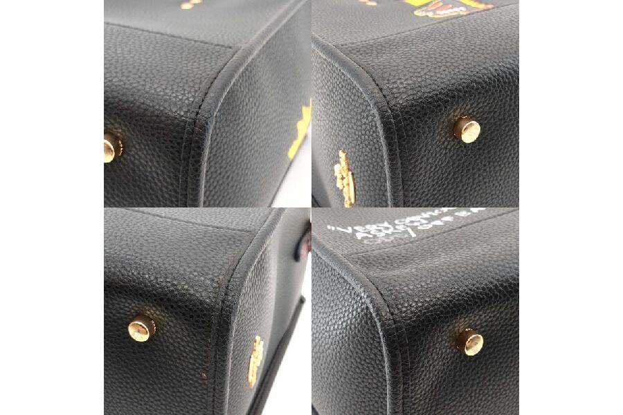コーチ バスキア トートバッグ ハンドバッグ ブラック レザー COACH
