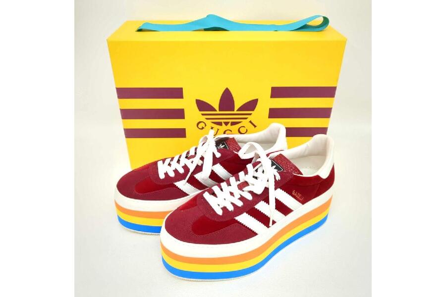 [新品未使用]GUCCI×adidas ガゼル厚底　Wedgeウエッジスニーカー 新品未使用]GUCCI×adidas ガゼル厚底 Wedgeウエッジスニーカー