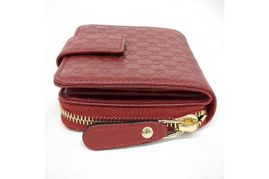 希少✨GUCCI グッチ GG柄 ジャッキー 二つ折り財布 レッド レザー GUCCI グッチ 財布 二つ折り 折財布 折り財布 レディース GG柄
