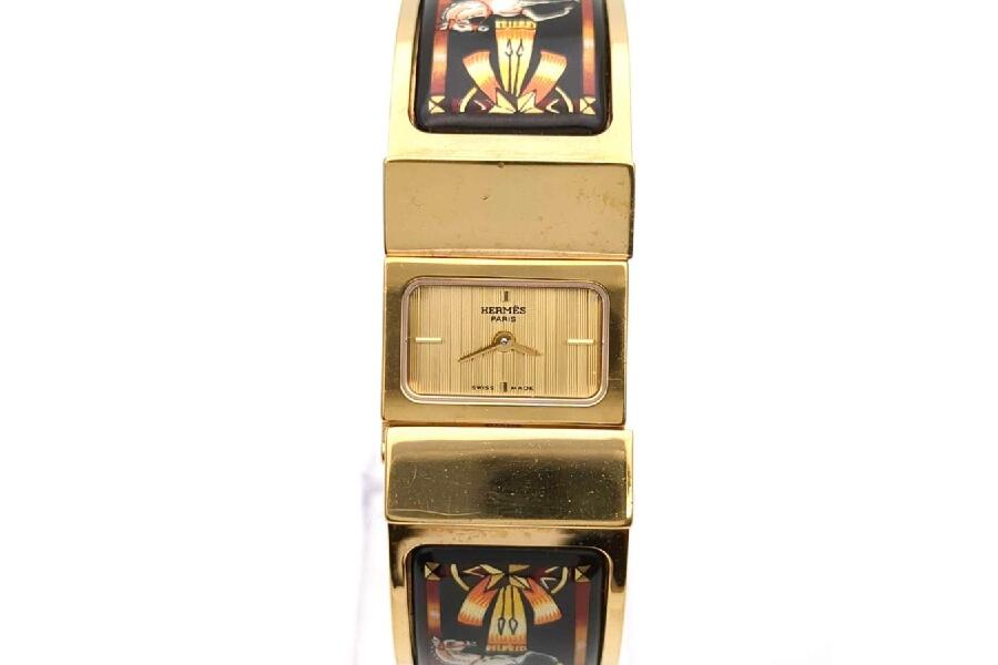 大特価 HERMES ロケ #入荷しました バングルクォーツウォッチ中古品 アクセサリー