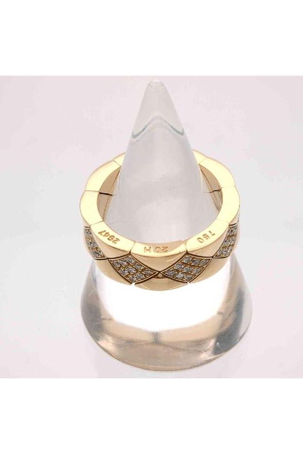 CHANEL シャネル マトラッセ リング K18 ゴールド 正規品 シャネル輝くマトラッセリング 16号 K18ゴールドの魅力 #入荷しました