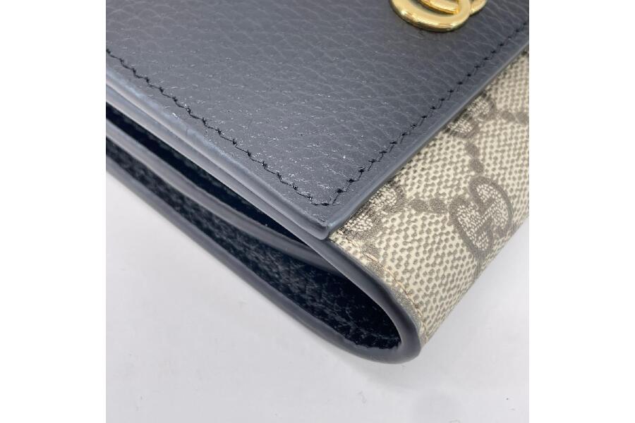 入荷速報】グッチ GGマーモント GGスプリーム 二つ折り財布 598587 が