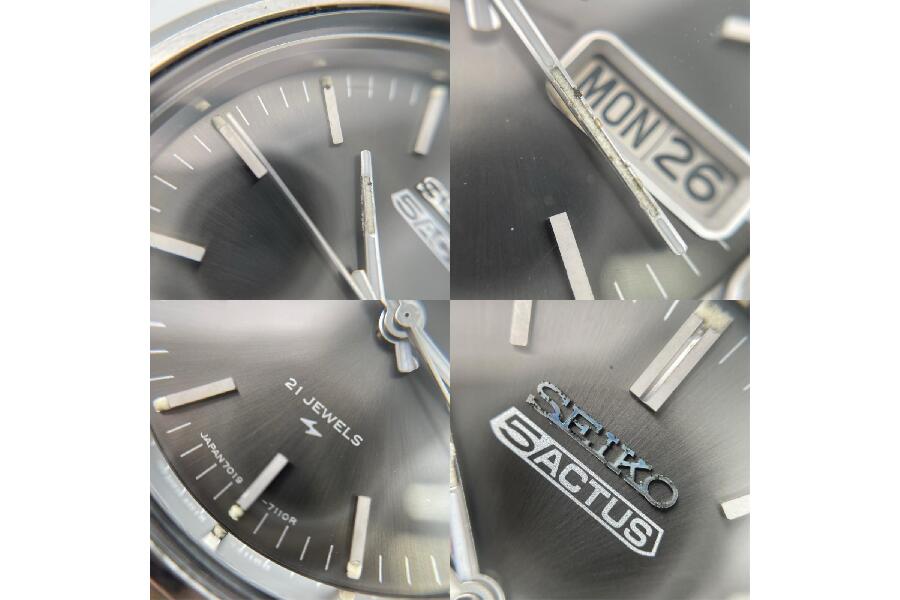 セイコー 5アクタス 21石 7019-7070 グレー文字盤 自動巻き腕時計