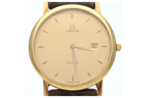 や*だ様 金? オメガ OMEGA デ・ヴィル ゴールド アンティーク腕時計 手 オメガ アンティーク デビル ゴールド 手巻きメンズ腕時計 稼働