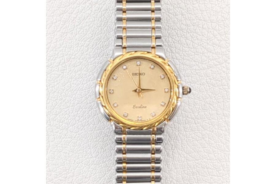SEIKO セイコー エクセリーヌ 1F20-5100 K18YG イエローゴールド
