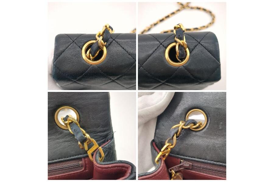 CHANEL ラムレザーチェーンマトラッセ　美品✨ CHANEL シャネル マトラッセ 34 斜め掛け チェーン ショルダーバッグ