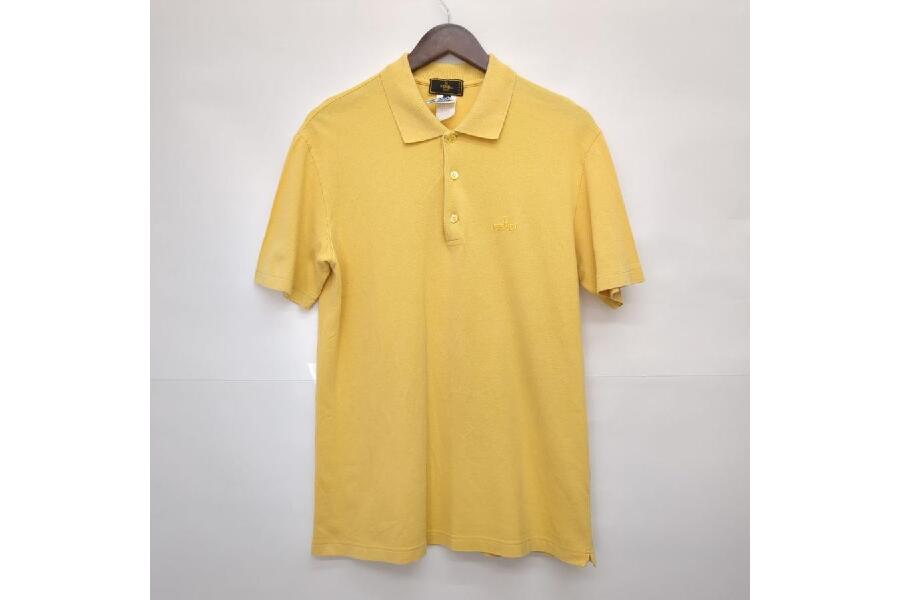 FENDI ロゴポロシャツ ヴィンテージ FENDI 半袖ポロシャツ 鮮やかなイエローのヴィンテージ感 #入荷