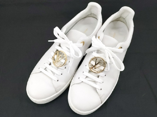 ルイヴィトンフロントロー・ラインスニーカーサイズ37ホワイトロゴ