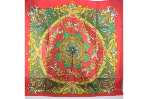 未使用品】希少 HERMES スカーフ LUNA PARK メリーゴーランド 馬