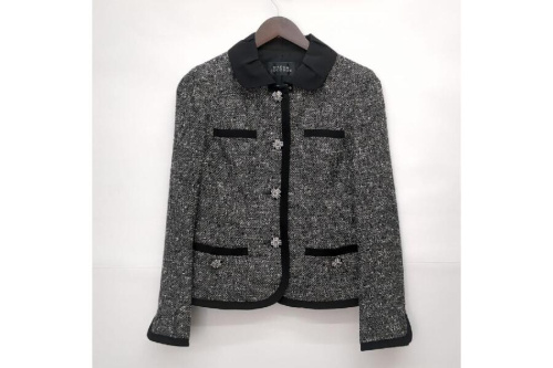 MADAM JOCONDE マダムジョコンダ ツイードジャケット ウール ブラック