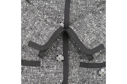 MADAM JOCONDEマダム ジョコンダ 黒ツイードジャケット　ラメ　入学式 MADAM JOCONDE マダムジョコンダ ツイードジャケット ウール ブラック