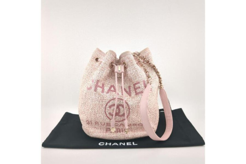 CHANEL シャネル ドーヴィル 巾着 ショルダーバッグ A57536 ピンク