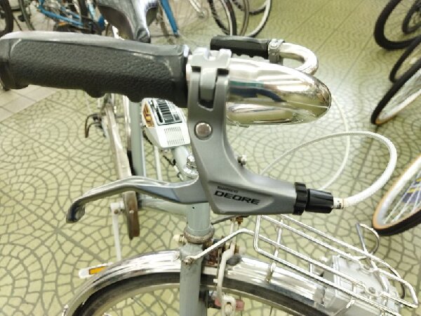 改造済電動アシスト自転車/ベロスター/シフトレバー換装車/16Ah 車のシフトレバー？？いえ、自転車のシフトレバーです。MARUISHI