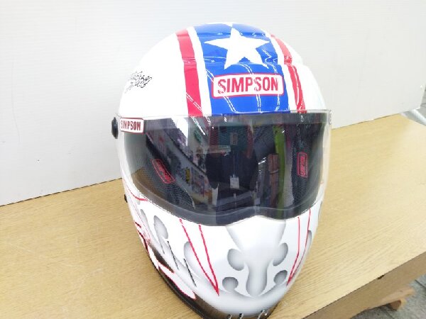 定番のお歳暮 SIMPSON ブルースターが入荷致しました バイクヘルメットRX10 実使用、サイン入り