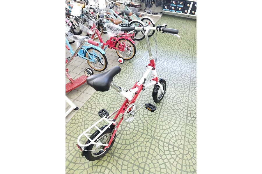 MOBILLY ONE 折りたたみ自転車 12インチ 赤/白 RED/WHITE トランジット風コンパクト自転車！MOBILLY ONE 折り畳み自転車
