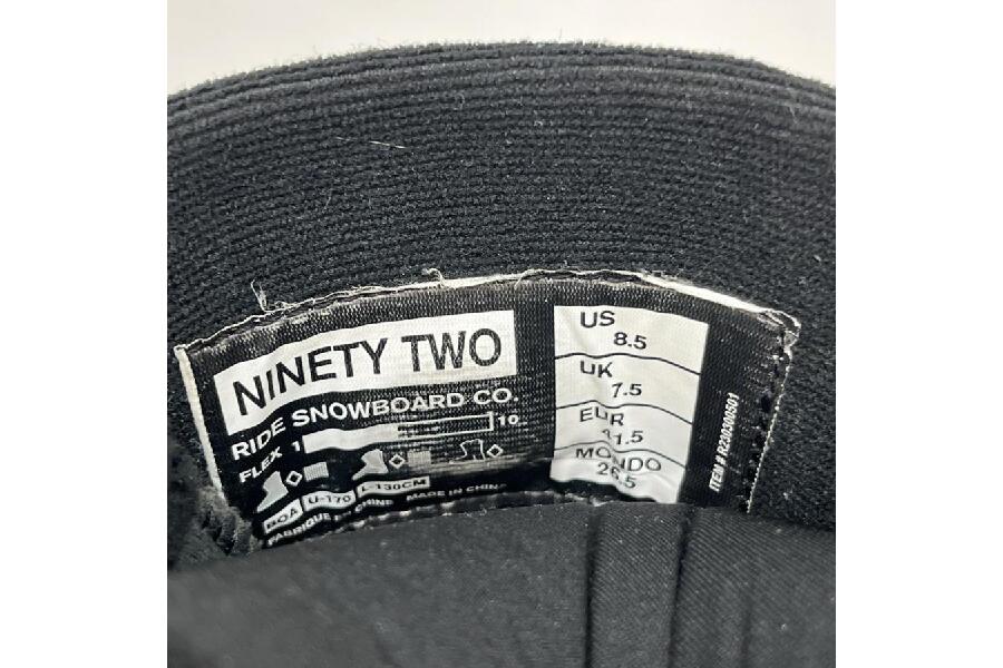 RIDE（ライド） NINETY TWO（ナインティーツー） メンズスノボブーツで